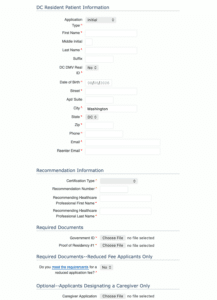 Medical Cannabis Registration Form Process